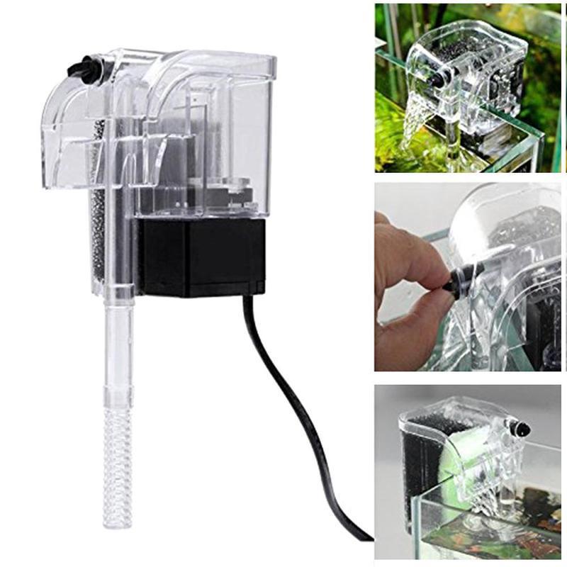 Transparent Wall-Mounted Waterfall Aquarium Filter