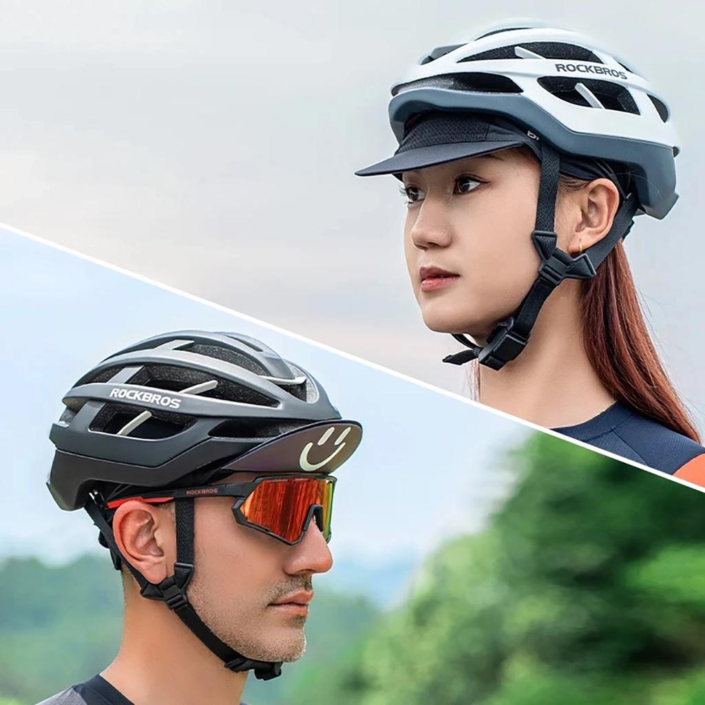 Cycling cap with visor - black