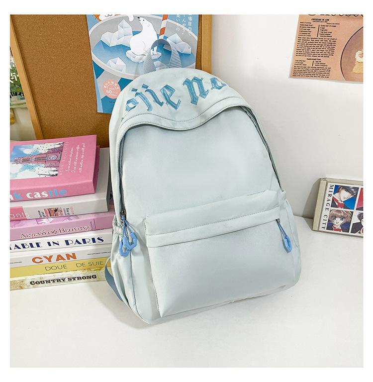 Schoolbag 1011 Spring New Women's School Bag Lightweight Backpack College Student High School Student Travel Backpack Large Capacity Commuting 