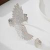 2 Pcs Gold Phoenix Cuff Bracelet Ring Set Exquisite Carved Details Adjustable Size Great For Party Prom Gift