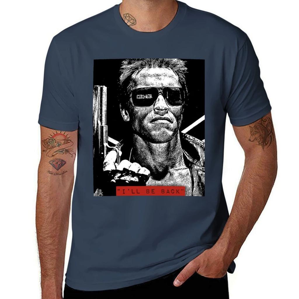 The Terminator T800 Model 101 Ill Be Back Tshirt Industrial Work Tee Shirt