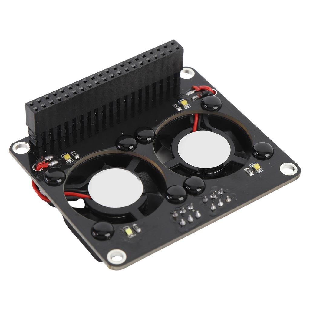 GPIO Expansion Board Fit for RasPi 4B 3B+ 3B 3A+ Dual Cooling Fans GPIO Expansion Board Module
