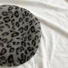 Vintage Leoparden-Baskenmütze Damen Herbst Winter Wolle Achteckig Vielseitige Cowboy-Kappe Koreanischer Mädchen-Stil Winddichte Maler-Künstler-Hüte