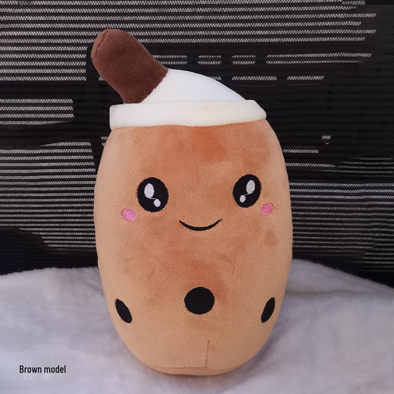 

Strawberry Panda Bubble Tea Plush Toy - 8 Soft Decompression Gift 23 cm