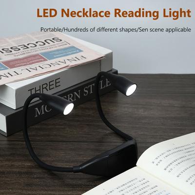 LED-Hals-Leselicht Biegsame Arme Buchlicht Einstellbare Helligkeit Leselampe LED-Nachtlicht zum Lesen Basteln Stricken