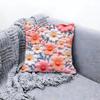 Pretty D Flower Pattern Decor Cushion Cover Premium Comfort Reversible Pillow Cove In One Design for Any Room  Car Interior