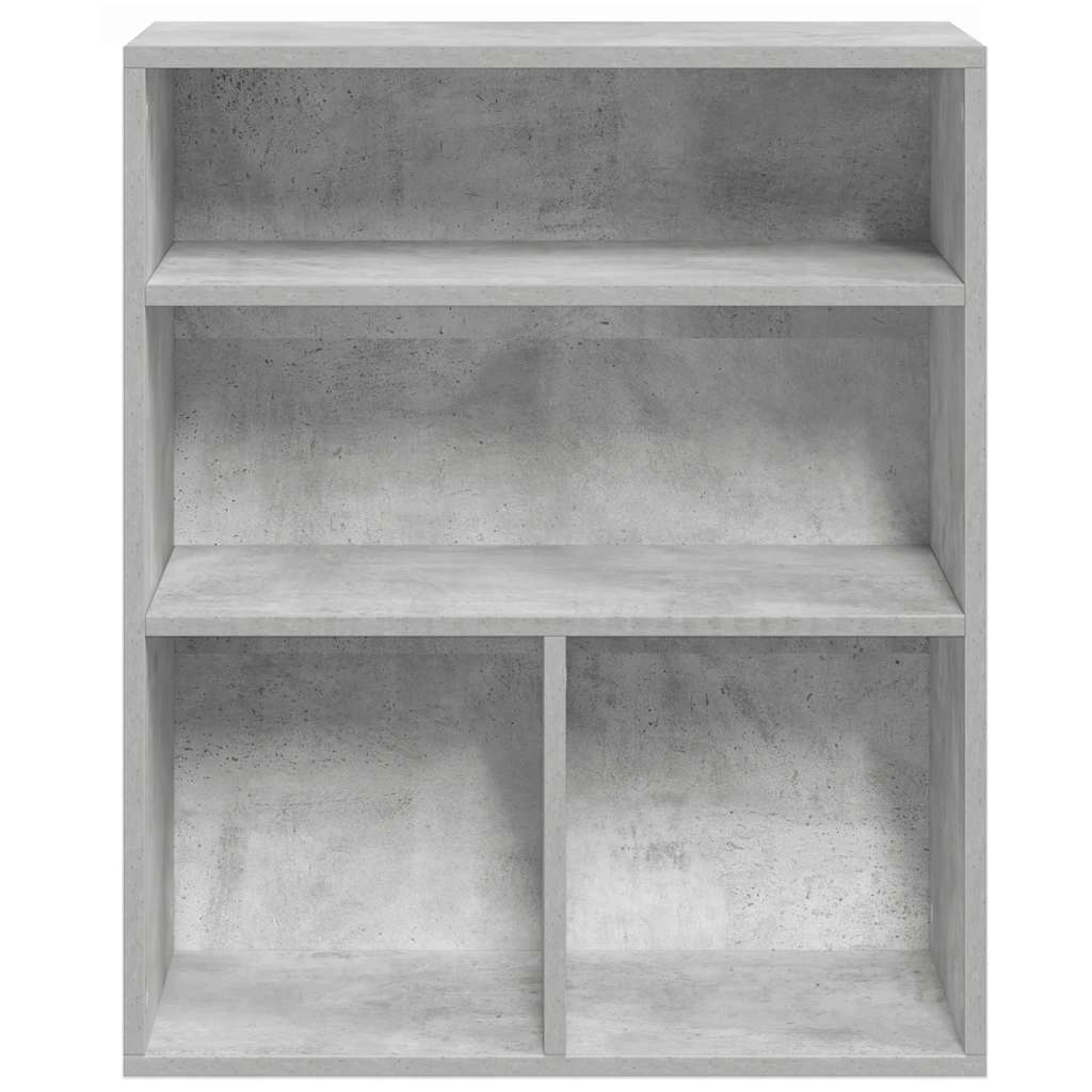 Bookshelf Concrete Grey 60 x 30 x 71.5 cm Engineered Wood