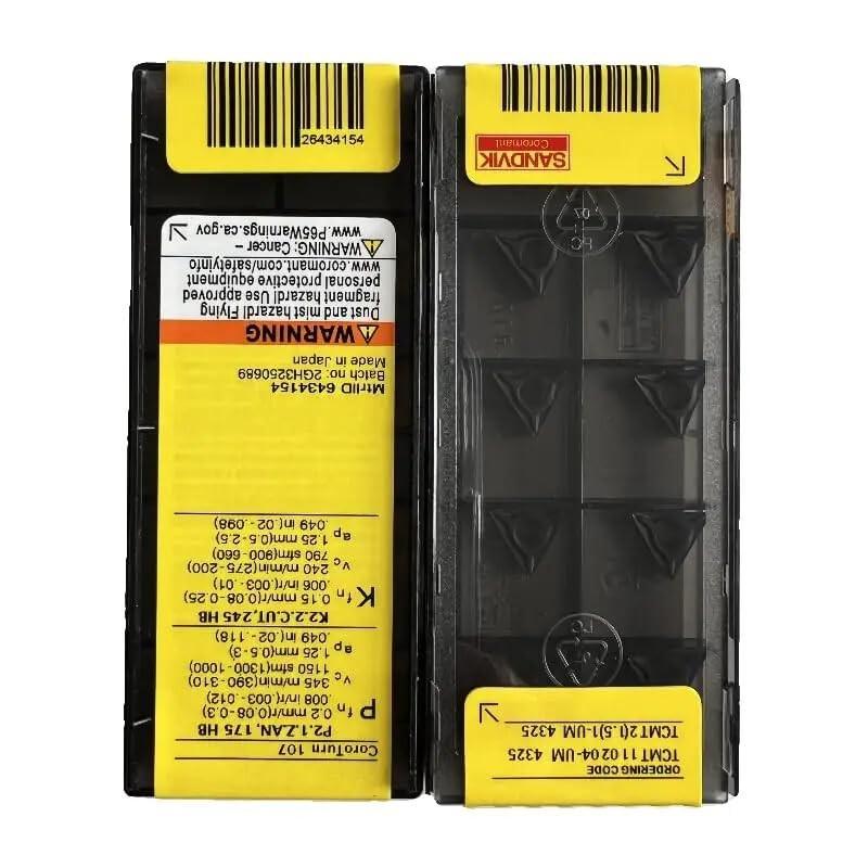 

Original Sandvik / TCMT110204-UM 4325 / CNC lathe carbide blade 10 PCS