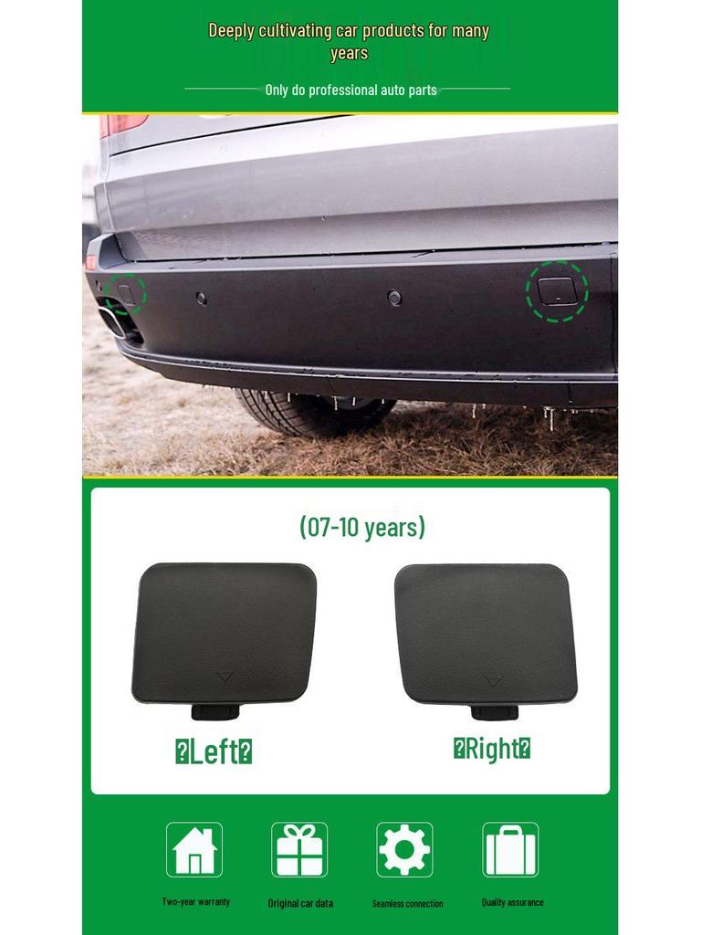 BMW X5 E70 Rear Bumper Towing Eye Cover, Tow Hook Hole Rescue Cover, Part 51127158447