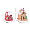 Diy Christmas House Ornaments Simulation Miniature Handicraft With Lights For Xmas Holiday Party Decor