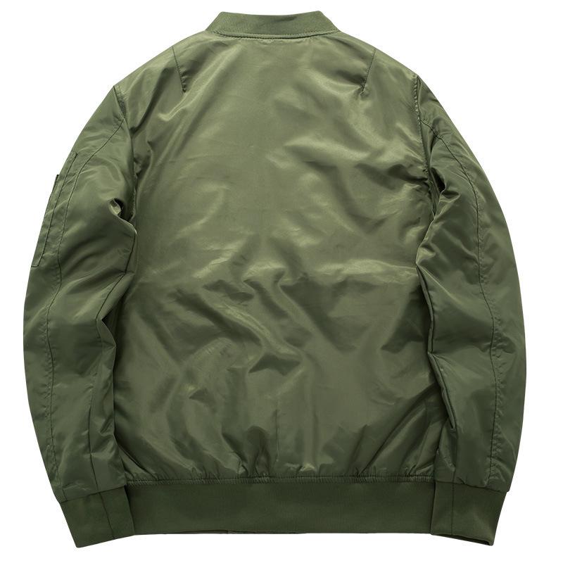 Men's Plus Size Stand Collar Cotton Jacket - Autumn/Winter Casual Loose Fit, European/American Style, Aviator Design, Available Up To 6XL.