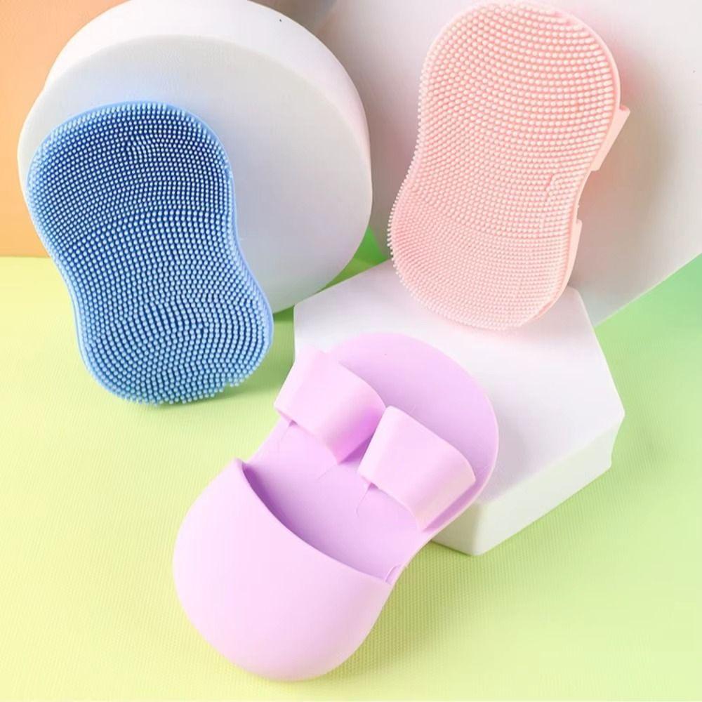 Soft Face Exfoliator Brush Silicone Face Scrubber Facial Cleansing Massage Brush Skin Care Tool