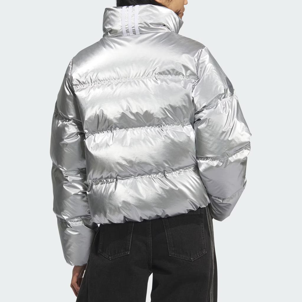 Adidas Originals FW25 Short Down Puff Solid Color Logo Casual Warm Sports Duck Down Short Bread Jacket Women Jacket KC5402