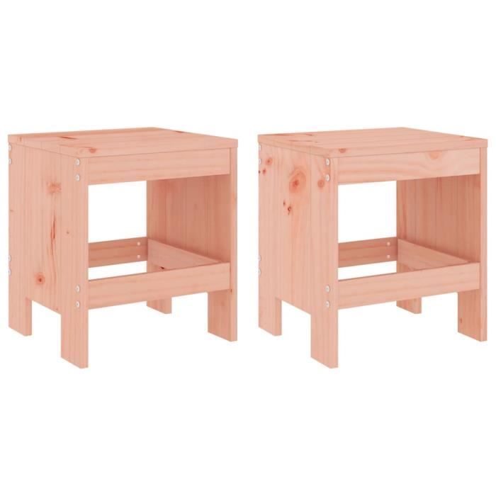 VidaXL Tabourets de jardin 2 pcs 40x36x45 cm bois massif Douglas 825343