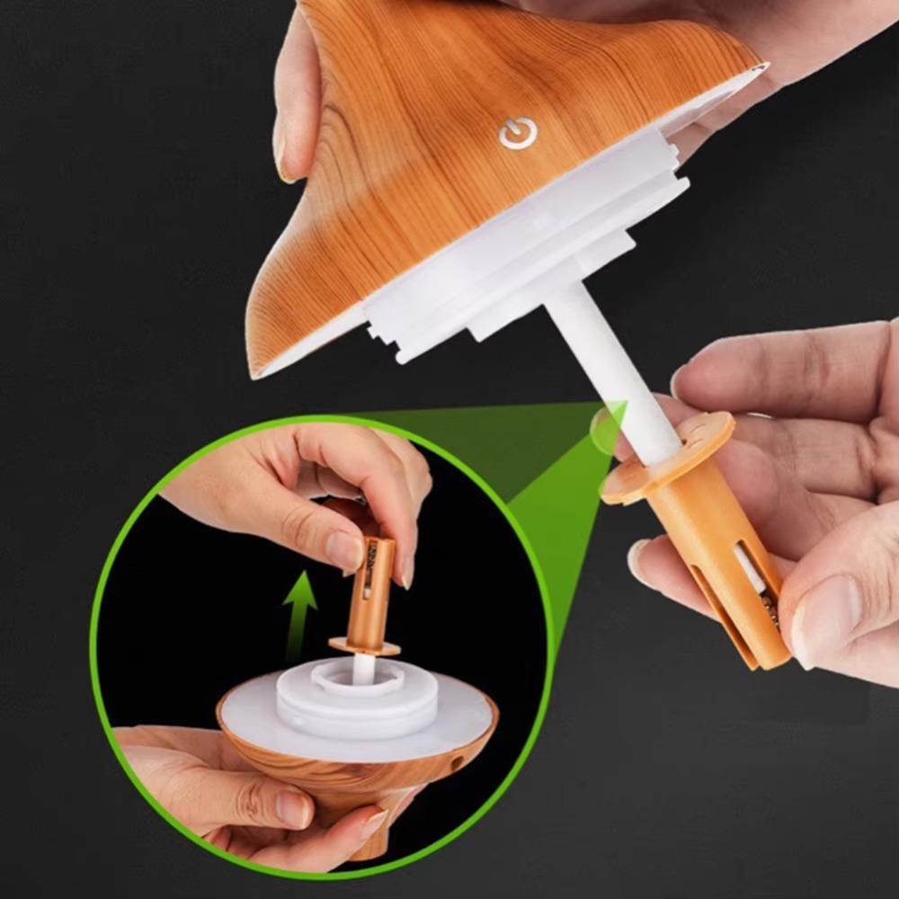 Wood Grain Air Humidifier Colorful LED Light Air Freshener Machine Aroma Oil Diffuser  Living Room