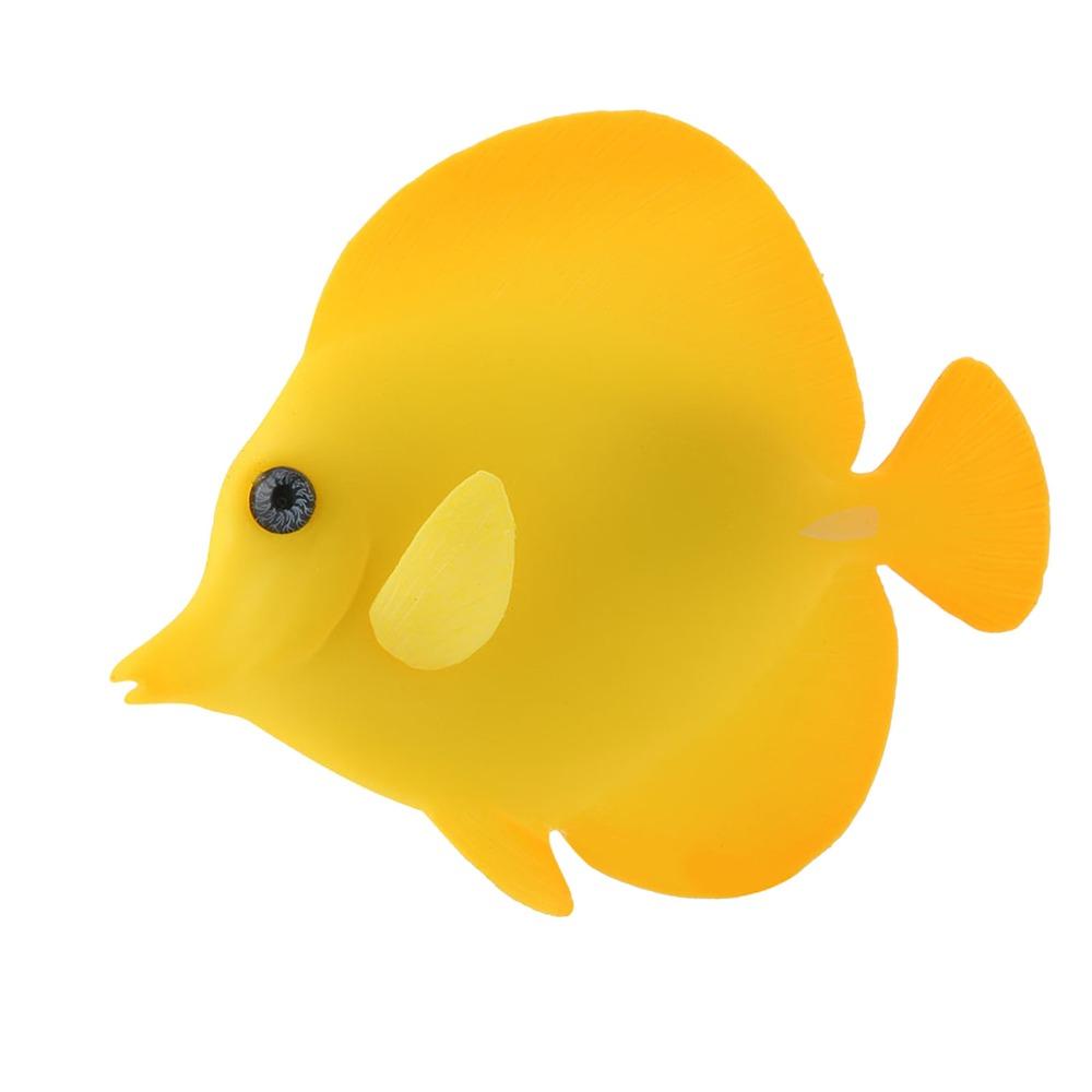 Golden Tang Fish Fish Tank Ornament Silicone Fish Ornament Underwater Decoration