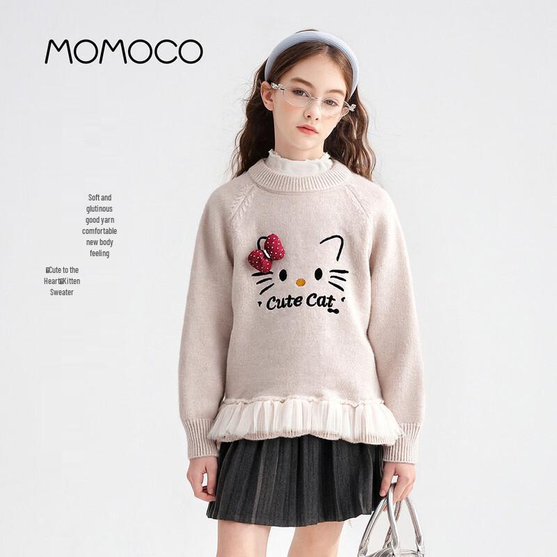 MOMOCO Girls  Thick Winter Spliced Yarn Sweater 110