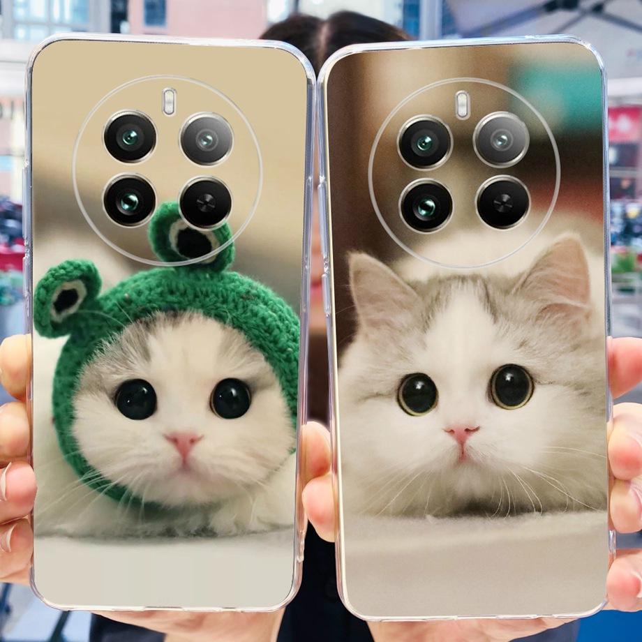 For Realme 12 Pro Plus Case Soft Clear TPU Silicone Phone Case For Realme 12 Pro Pro+ Cute Cartoon Shockproof Back Cover Fundas