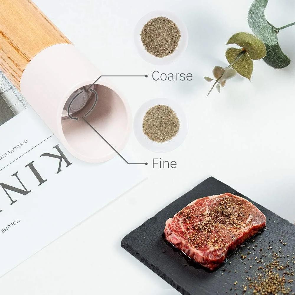 Lämplig för salt- och pepparkvarnar, Utrustad med justerbar grovhet Hög saltflaska Pepparflaska Köksredskap Tillbehör
