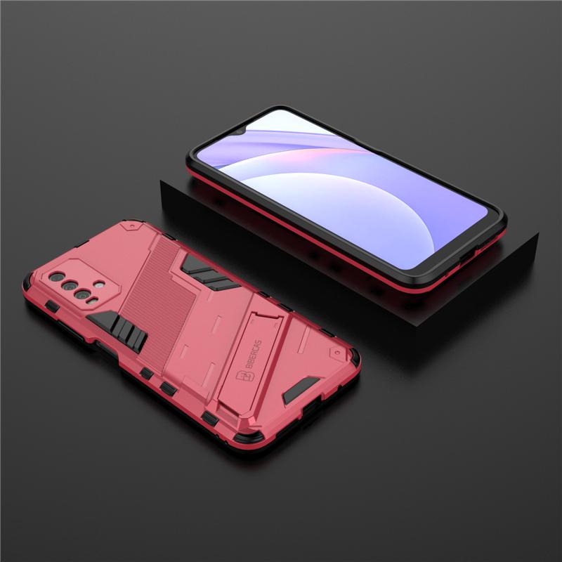 For Peatkop Xiaomi Redmi 9T Case Armor Shockproof Protection Cover For Xiaomi Redmi 9T Stand Holder Rugged Silicone Case