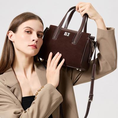 Genuine Leather Hand-held Women's Bag, A Retro and Versatile Single-shoulder Crossbody Bag for Commuting