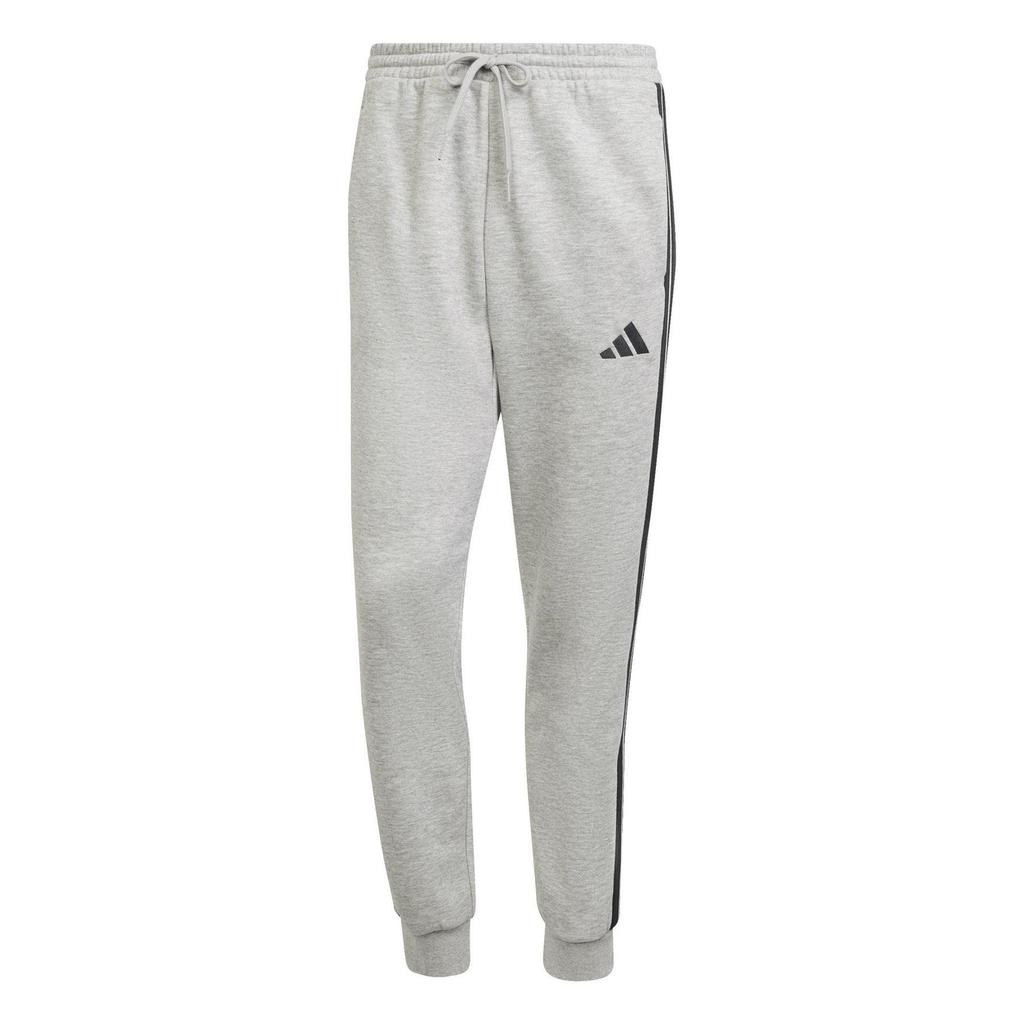 Adidas Mens Essentials Fleece 3 Stripes Tapered Leg Jogging Bottoms