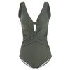 Korean version slim black small breasts gather sexy one-piece swimsuit women big breasts Ins Internet celebrity vacation swimsuit hot spring beach