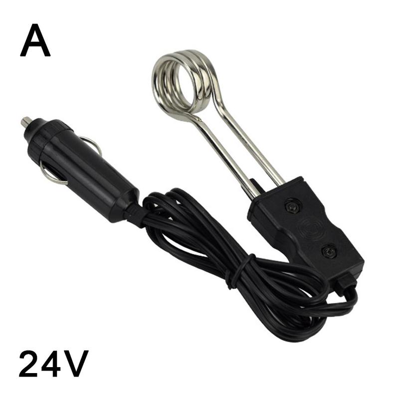 12V 24V Portable Electric Car Immersion Water Heater For Travel Camping Picnic Mini Boiler Hot Water Coffee Immersion Travel