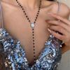 Bohemian Long Y-Shaped Necklaces for Women Metal Clavicle Chain Gold Color Choker Holiday Party Jewelry Necklace Gift Collar