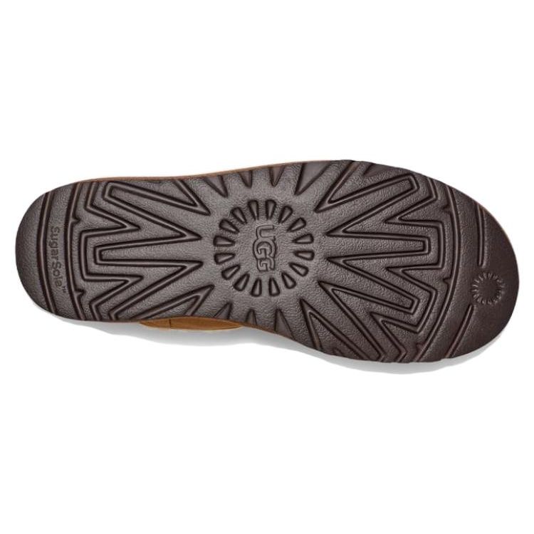 UGG Leather Casual Ankle Boots Women Boots Brown 1143938-CHE