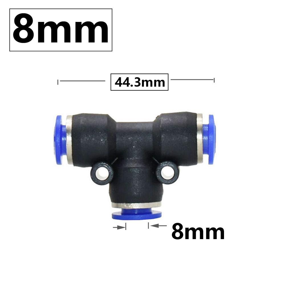 6mm 8mm Pneumatic Fitting Tee Elbow Straight Plug Valve Air Quick Connector Water Push In Hose Couping PU PY PK PM PZA HVFF