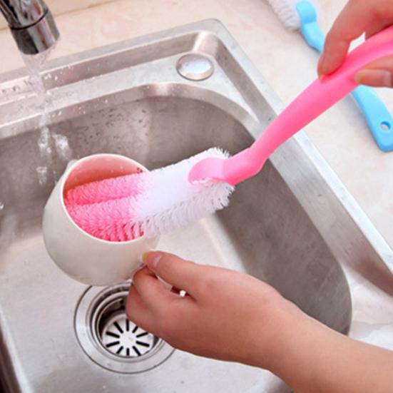 2/3/4Pcs Long Handle Brush Soft Bristles Long Handle Hanging Holes Design Cup Cleaning Scrubber Kitchen Cleaning Tool
