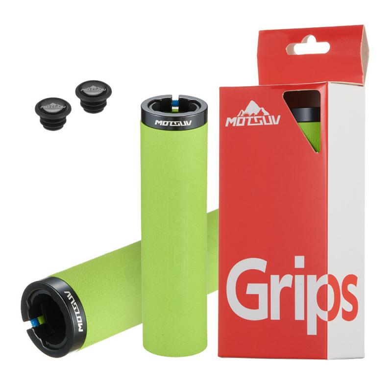Ultralight Aluminum Alloy Lock-on Bike Handlebar Grips, Ergonomic Anti-slip Shock Absorbing Sponge MTB BMX Bicycle Accessories