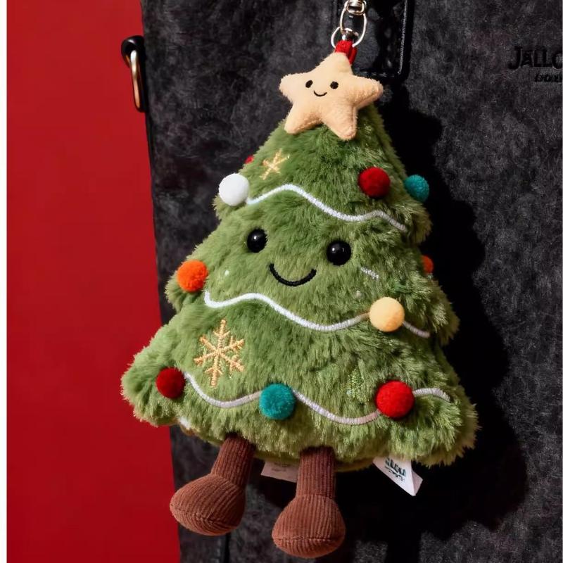 Christmas Limited Christmas Tree Snowman Plush Doll Pendant Bag Pendant Doll Keychain For Friends New Year Gifts