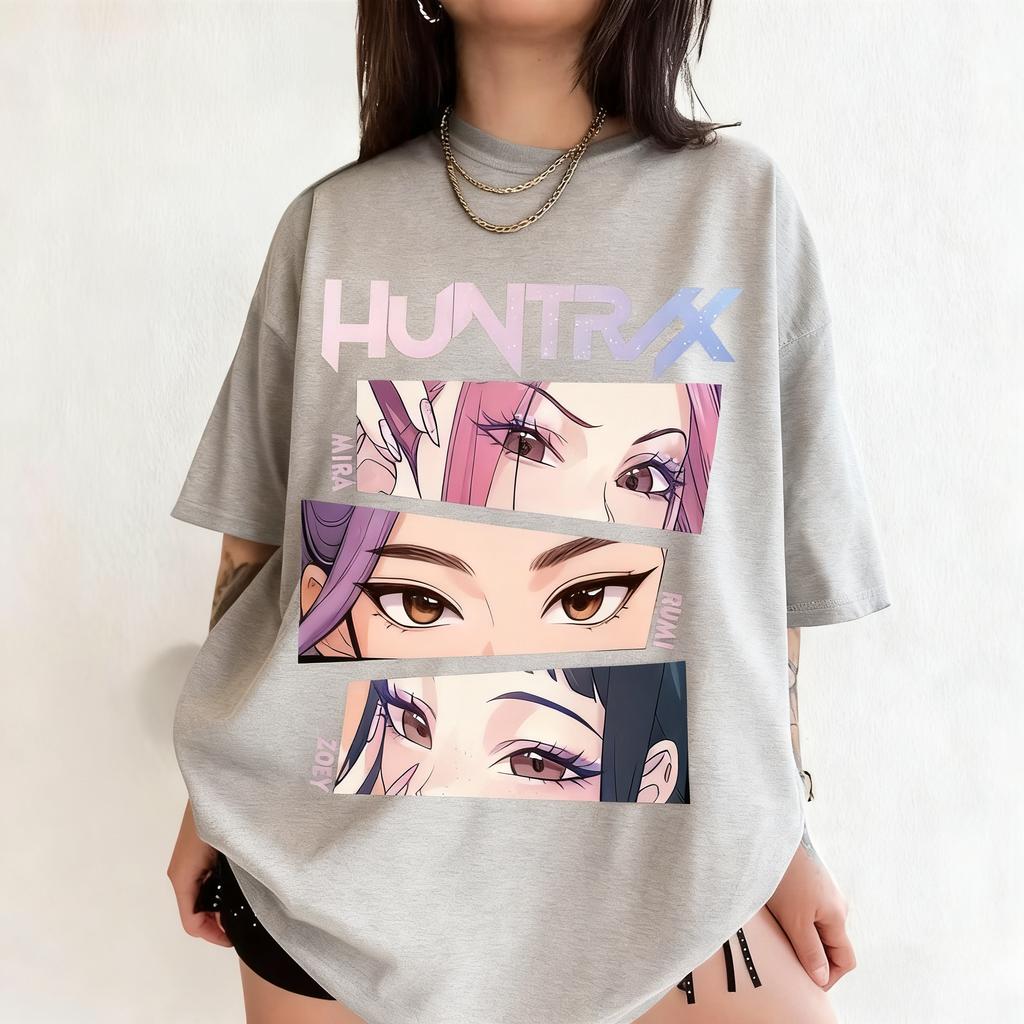 Kpop Demon Hunters T Shirt Comfort Colors Tee Huntrix Girl Shirt Gift for Kpop Fan Mira Rumi Joey Idol Group Huntrix Merch Tops