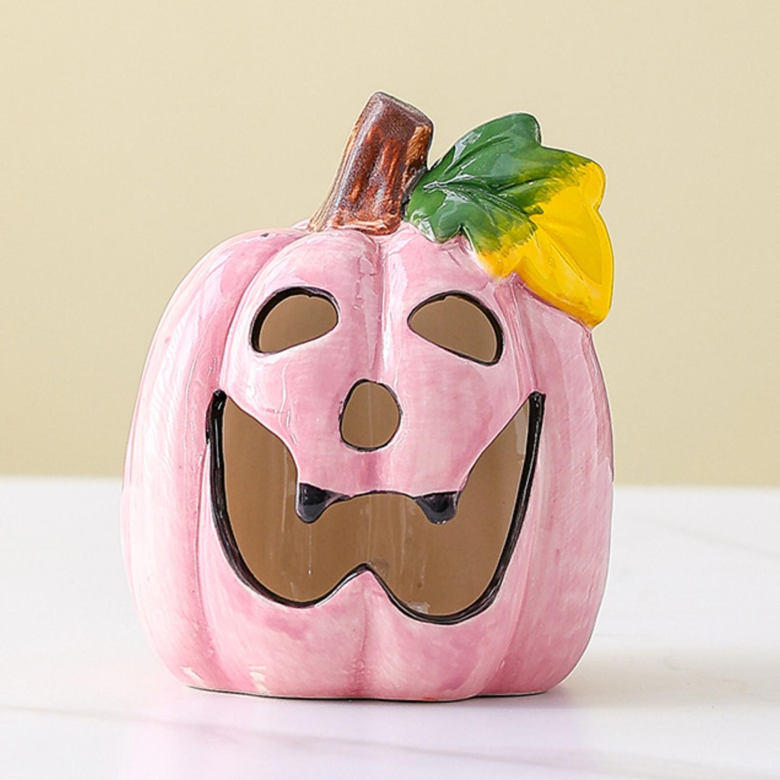 

Halloween Ceramic Pumpkin Led Night Light, Hollowed-out Luminous Atmosphere Decoration, Funny Ornaments, Event Props One Size