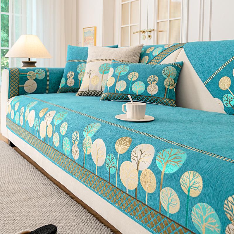 

Осенний дом нескользящий диван с принтом дерева подушка для дивана чехлы для дивана коврик шенилл чехол Funda диван коврик 70X70cm 1pc