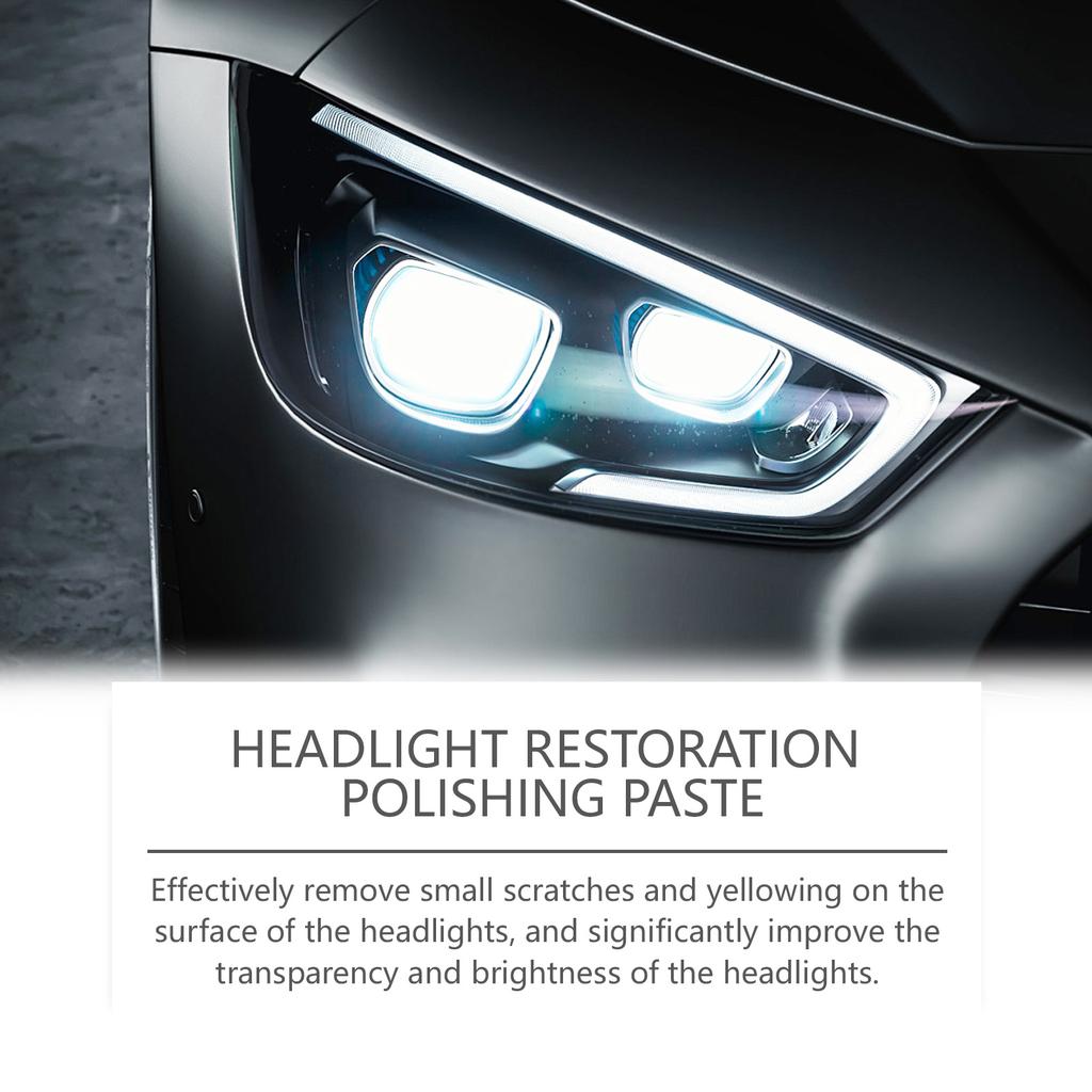 Car Headlight Repair Paste - For Automotive Lamp Dust Removal, Brightening, Cleaning, Polishing & Restoration