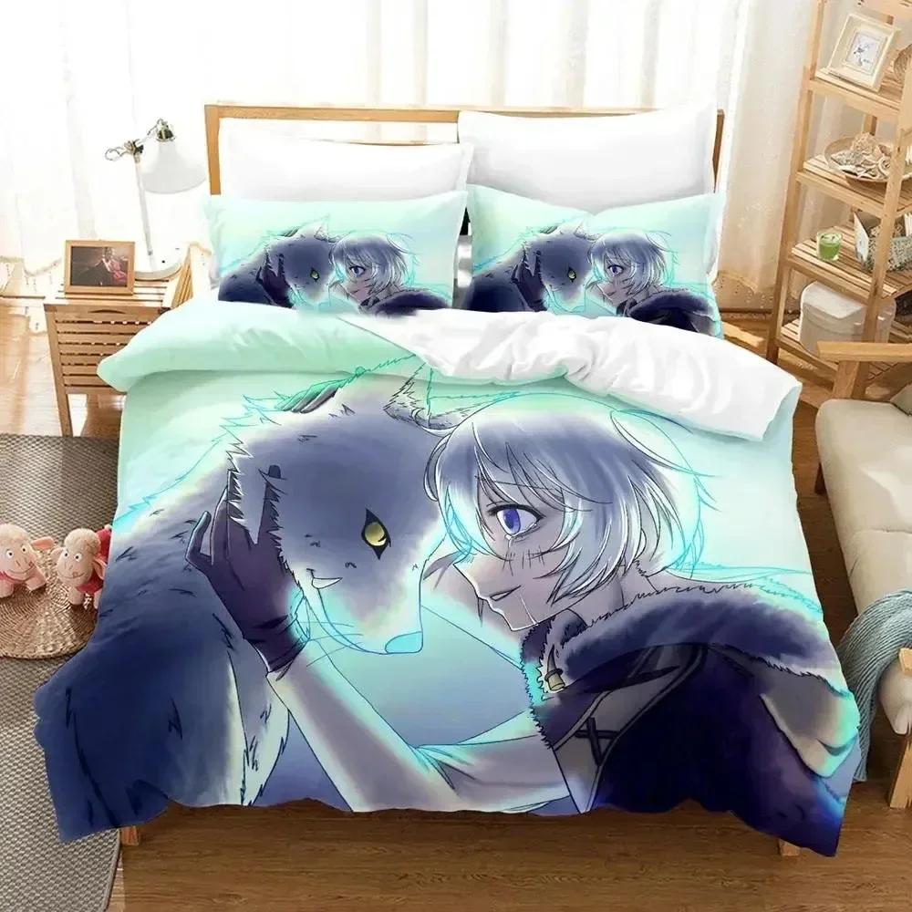 Anime To Your Eternity Bedding Set Duvet Cover Bed Set Quilt Cover Pillowcase Comforter King Queen Size Boys Adult Bedding Set