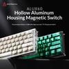 AJAZZ ALUX60 Aluminum Alloy CNC Magnetic Axis RGB Backlit Gaming Keyboard Full Key Hot Swappable 8K Report Rate