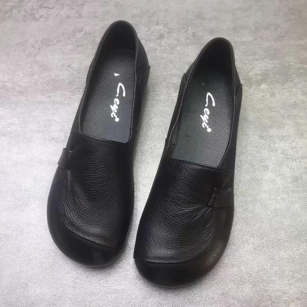 Flat Shoes 2025 Women's Single Shoes Soft Sole Soft Leather Comfortable Flat Shoes Women's Shoes