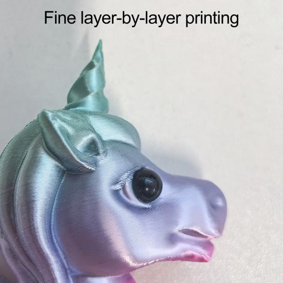 Ruchome stawy Figurka latającego konia Drukowana 3D Statuetka latającego kucyka Redukcja stresu Zabawka Fidget Edukacyjny Model zwierzęcia Ozdoba dekoracyjna na biurko