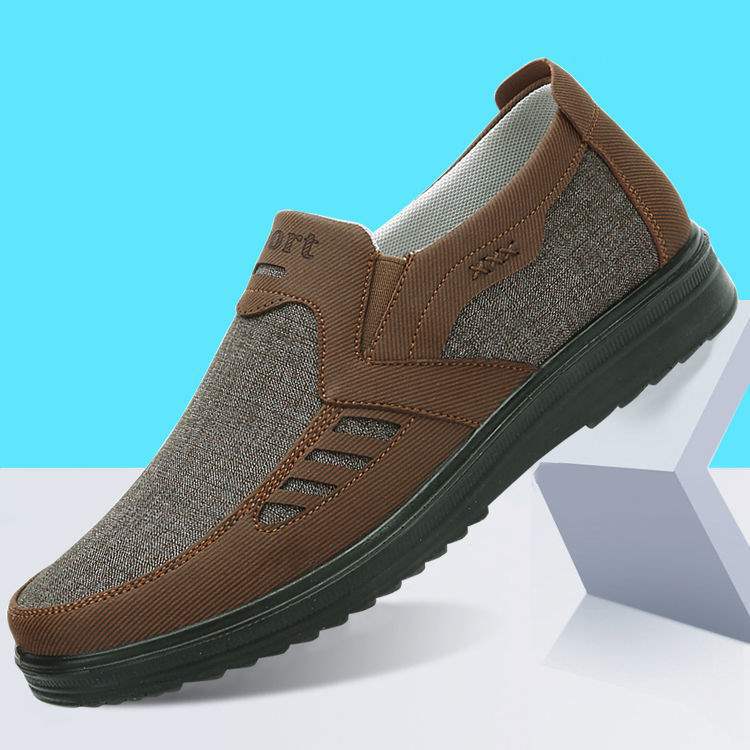 ****** Old ******* Cloth Shoes Breathable Men's Single Shoes Middle-aged and Elderly Father Shoes S**t Sole Non-slip Large Size Shoes