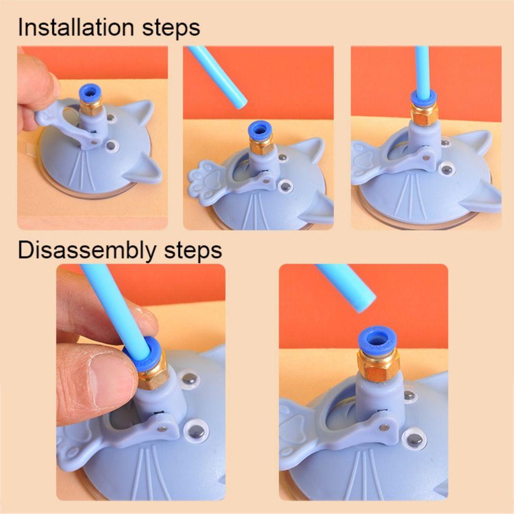 Bite Resistant Suction Cup Cat Teaser Stick Handheld Detachable Cats Toys Feathers Wand Feather Cat Wand with Bell