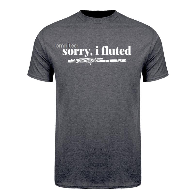 Flute Patent T Shirts Flutist Flautist Cool Music Player Gift Short Sleeve Cotton Summer Style Tshirt HJ134
