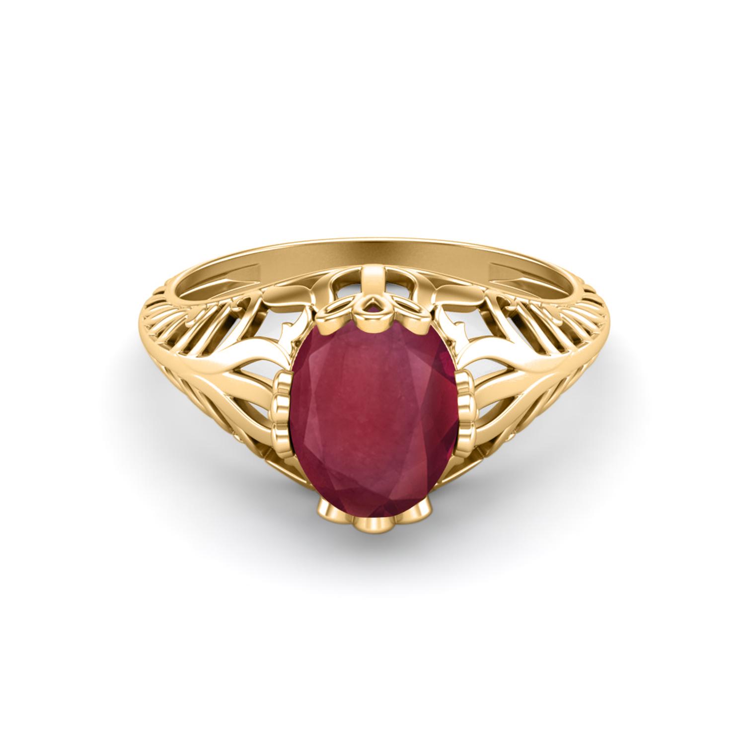 9X7MM Oval Shape Ruby 925 Sterling