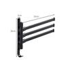 Towel Swivel Rack Wall Mounted Black Bar Hanger Rustproof Bathroom Rotation 180