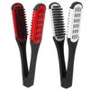 Bristle Double Sided Brush Clamp Multifunctional Hair Brush Straightener Styling Tool for Women Men