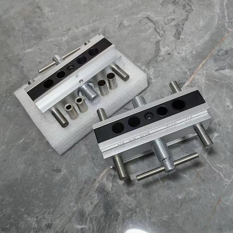 Woodworking Metric/Imperial Punch Locator Tool for Straight and Oblique Holes