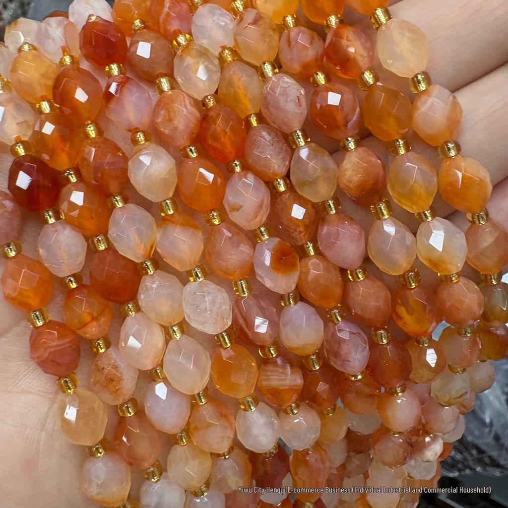 6x8mm Faceted Oval Natural Stone and Crystal Beads for DIY Jewelry